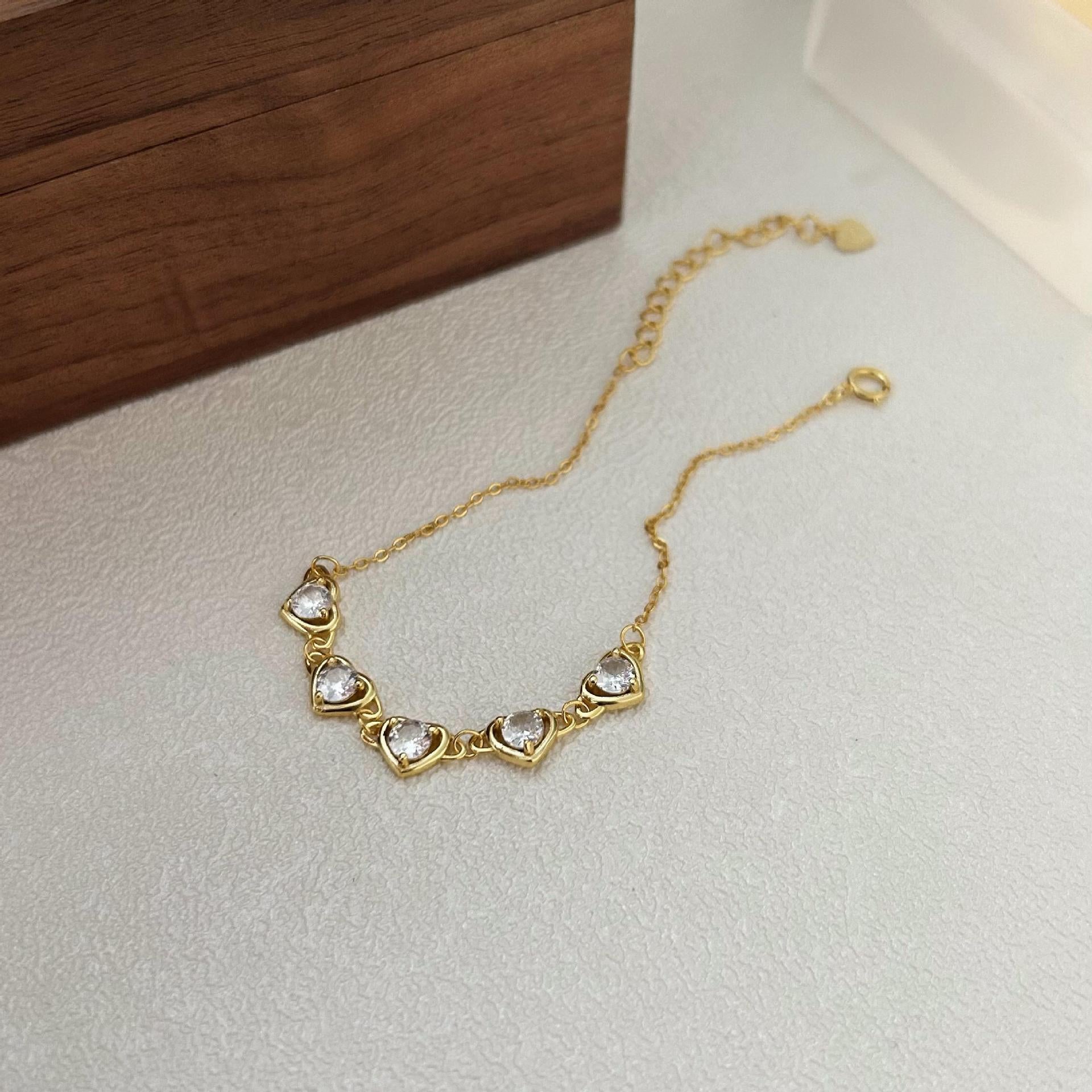 925 Sterling Silver Korean Heart Silver Handmade Bangles