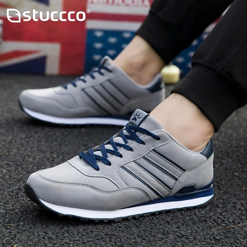 New Arrival 2021 Leather Men Causal Shoes Male Spring Men Light Sneakers Lac-up Flats Breathable Outdoors Mens Gym Shoes Size 44