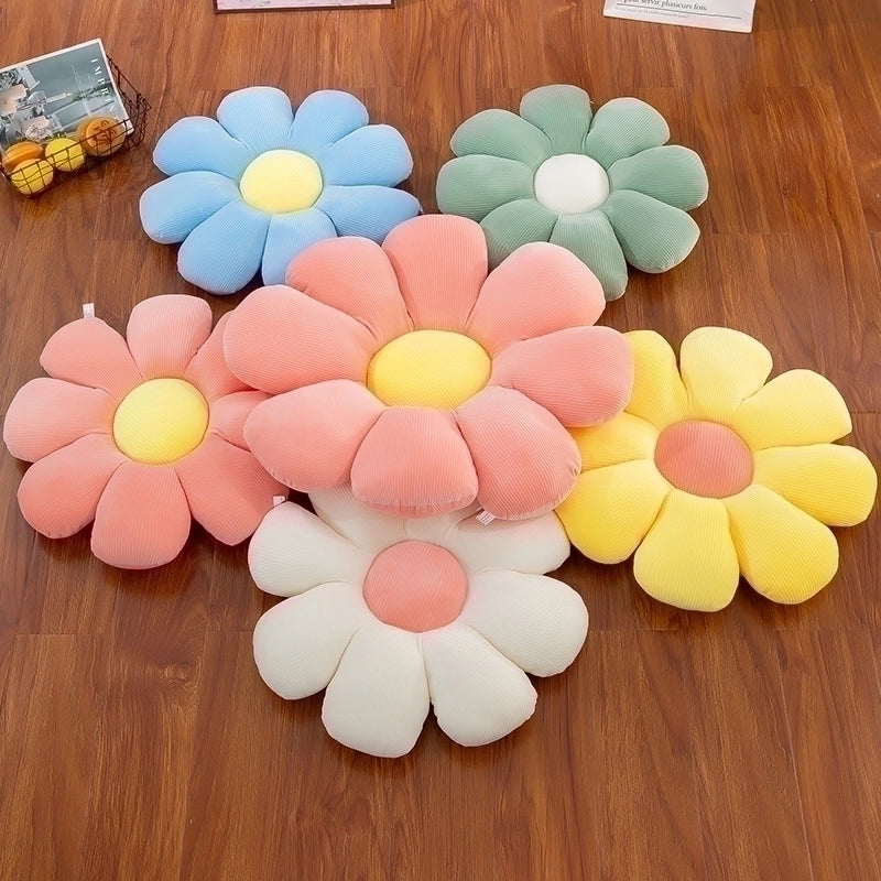 Cross-border Same Style Little Daisy Flower Cushion Flower Plush Pillow Seat Cushion Plush Afternoon Nap Pillow Backrest Cushion