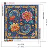Vitrail fleur-perceuse ronde peinture diamant-40*40cm