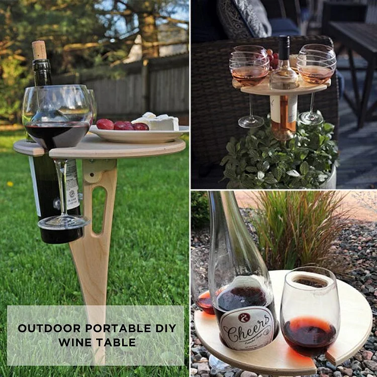 Outdoor Portable Diy Wine Table | 168DEAL