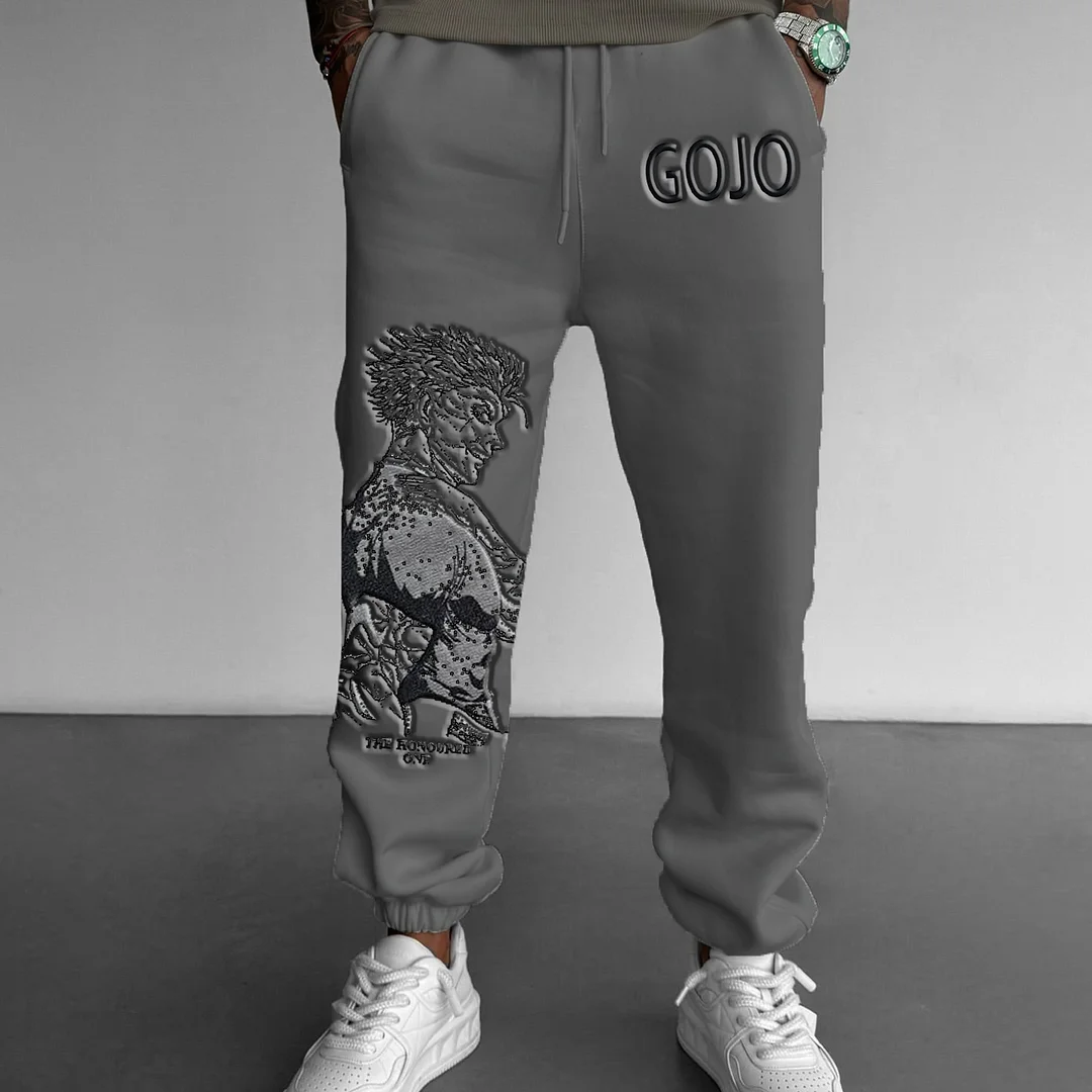 Unisex Anime Spell Print Embroidery Sweatpants Casual Pants / DarkAcademias /Darkacademias