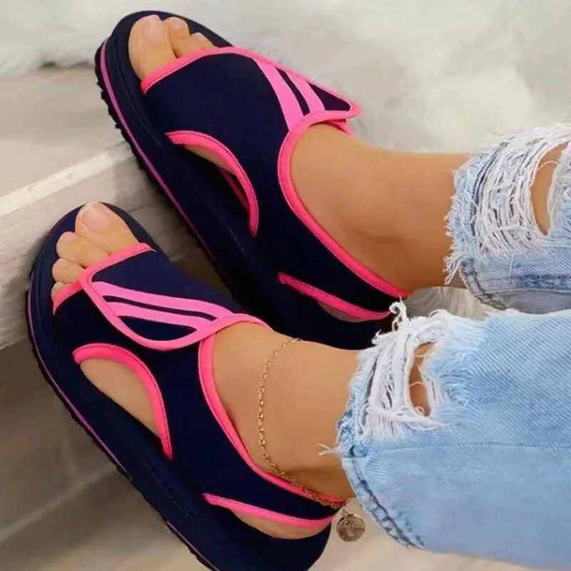 Summer Slippers Women Sandals Mesh Platform Shoes Woman Slippers 2021 Ladies Slides Soft Flats Outdoor Beach Sandalias Plus Size