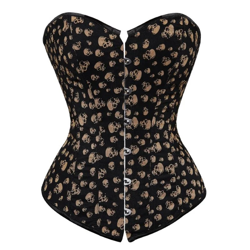 Uaang Bustier Top Sexy Skull Plus Size Burlesque Costume Pattern ...