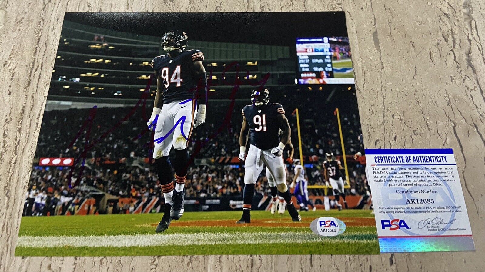 Leonard Floyd Chicago Bears Autographed Signed 8X10 Photo Poster painting PSA/DNA COA