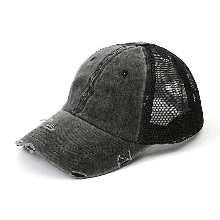 Abraded Washed Mesh Cap