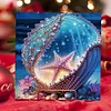 6PCS DIY Diamond Art Greeting Cards Ocean Seashell Congratulations Cards & Gifts