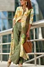 Lyocell Blend Drawstring Women Patchwork Knit Top