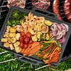 29CM Cast Iron Grill Net Double-Sided Square Baking Tray Hollow Out Grill Pan