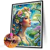 (Grande Taille) Flower girl-pleine peinture de diamant rond-50 * 60cm