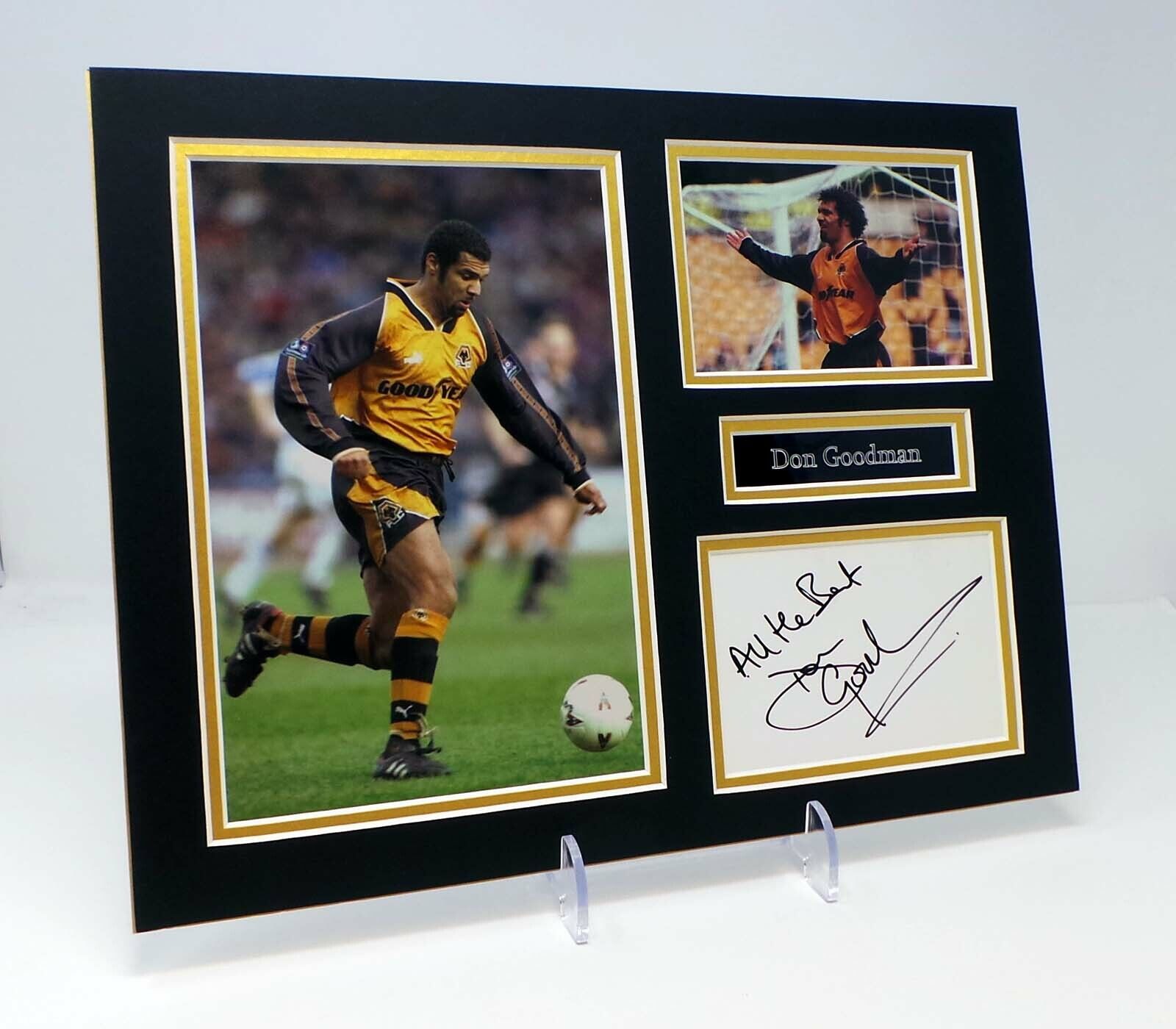 Don GOODMAN Wolves Legend Signed Mounted Photo Poster painting Display AFTAL RD COA