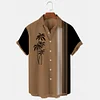Gioiacombo&trade; Camicia da uomo con stampa albero di cocco