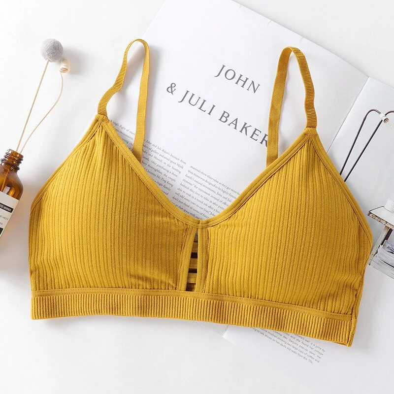 Women Bralette Hollow Out Bra Wireless Lingerie Fitness Bras For Women Cotton Crop Tops Girl Brassiere Soft Seamless Underwear