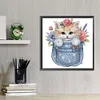 Diamond Painting-DIY Crystal Rhinestone Cat in the Pocket