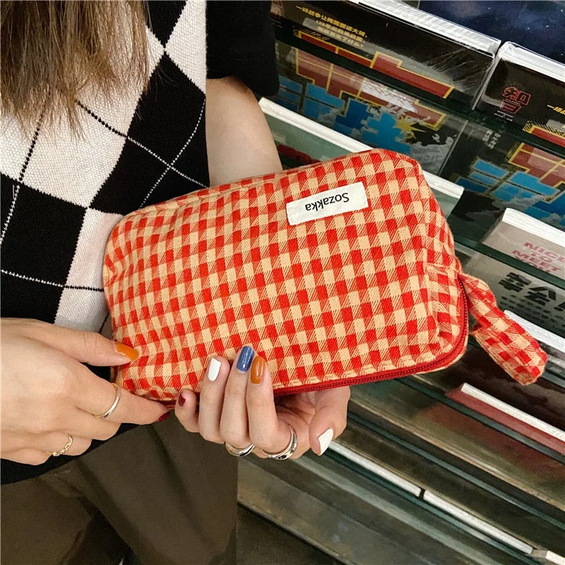 Simple Design Female Purses Organizer Leopard&Zebra Canvas Make up Bag Zipper Pouch Wristlet Wallet Bags for Women Gift