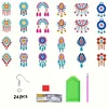 12 Pairs Diamond Painting Earrings DIY Diamond Art Earrings for Adults (B)