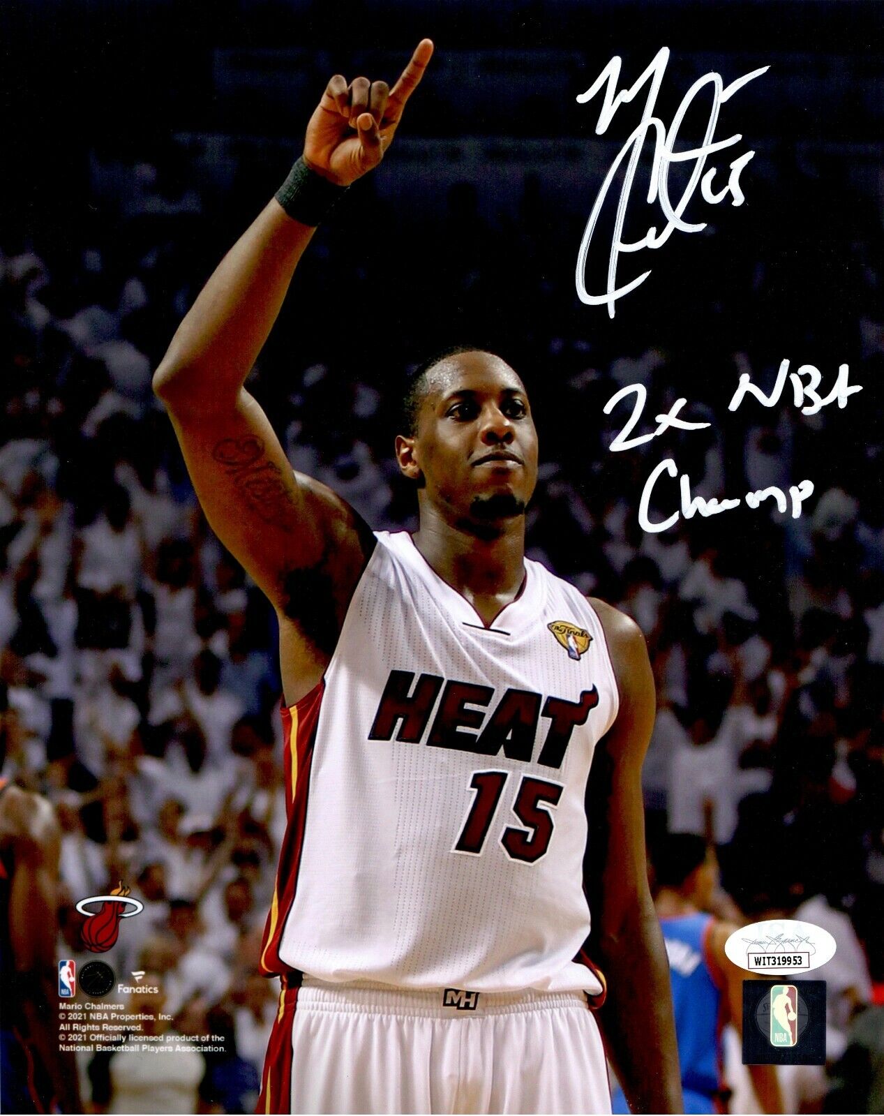 Mario Chalmers autographed signed inscribed 8x10 Photo Poster painting NBA Miami Heat JSA COA