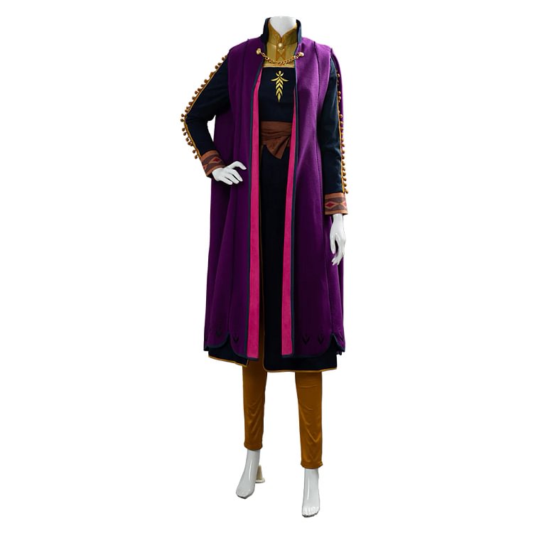 Frozen Anna Purple Set Outfits Cosplay Costume Halloween Carnival Suit