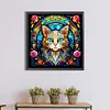Stained Glass Cat - Full Round Drill Diamond Painting