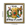 Diamond Painting Special Shaped Drill Sunflower With Frame(8.46x8.46inch)