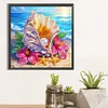 Conch Hibiscus-Crystal Rhinestone Diamond Painting