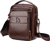 BAIGIO Leder Umh&auml;ngetasche Herren Schultertasche Vintage M&auml;nner Tasche Crossbody Bag Herrentasche zum Umh&auml;ngen Ledertasche mit Abnehmbarem Gurt f&uuml;r Business Arbeit Reise