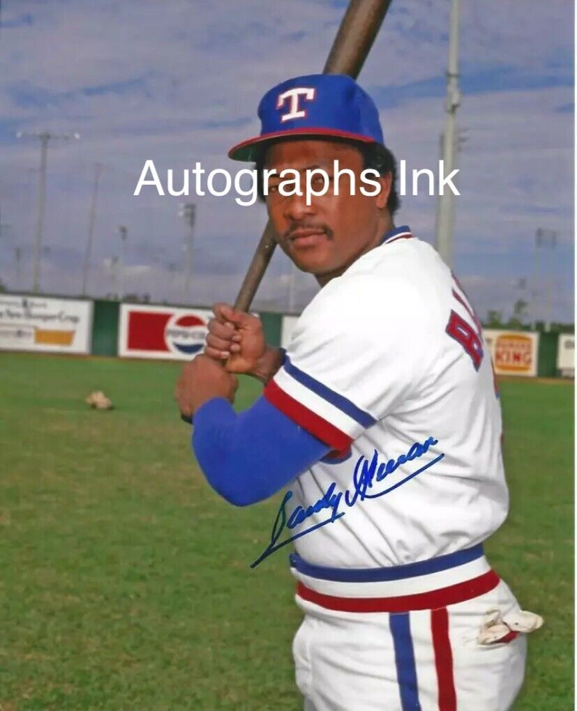 Sandy Alomar Autographed 8x10 Texas Rangers#4