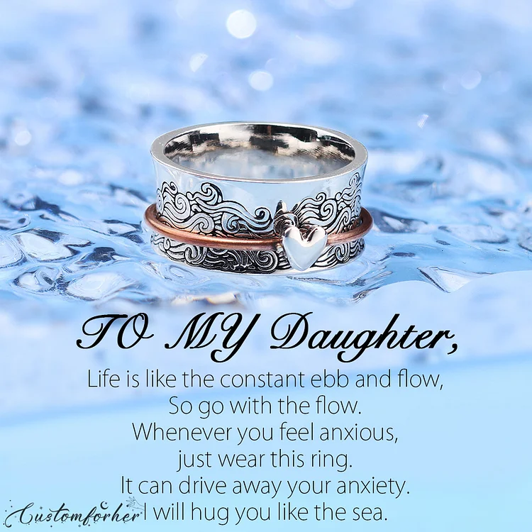 🔥Promotion 49% OFF 🎁To My Daughter - Ocean Spinner Ring