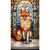 Diamond Painting-DIY Full Round Drill Stained Glass Fox(70*40 CM)