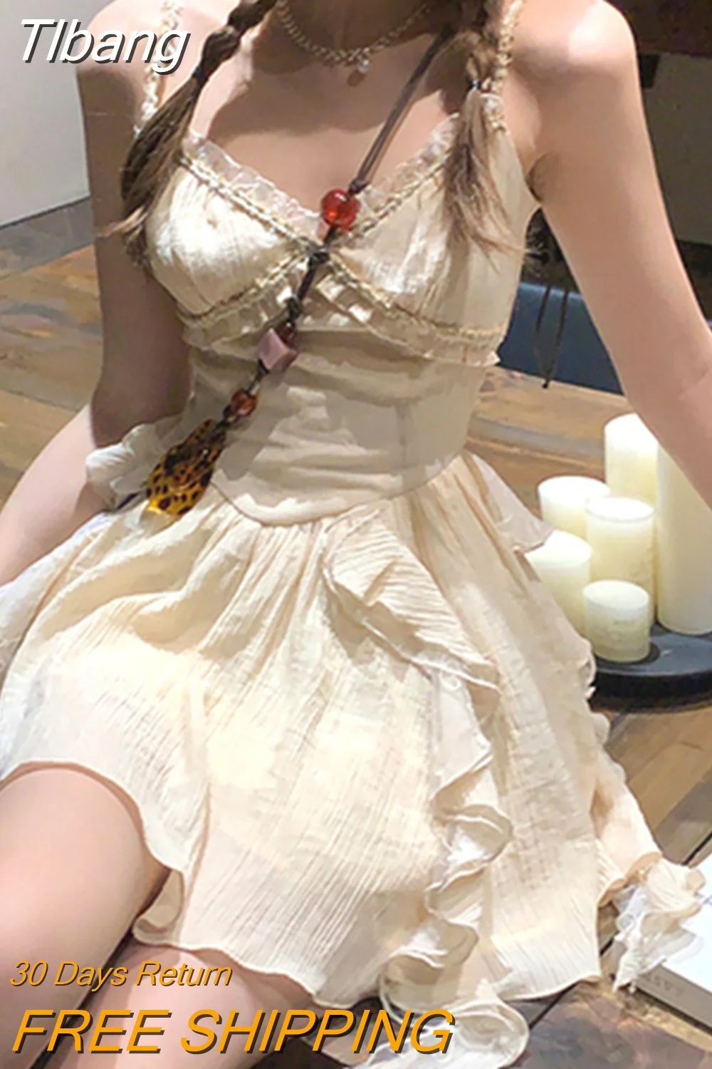 Tlbang Vintage Two Piece Dress Set Women Summer Chiffon Elegant Kawaii Suit Female Korean Fashion Casual Fairy Dress Suit 2023