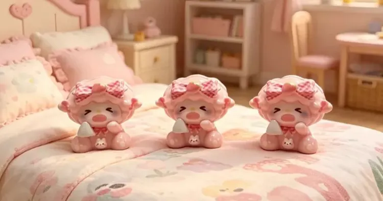 Crying Pink Lamb Resin Charm