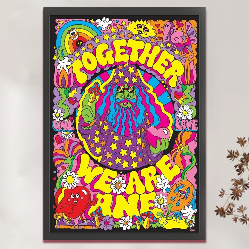 11CT Full Stamped Cross Stitch - Colourful Gnome(Canvas|50*70CM)