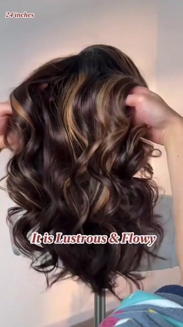 5x5 Lace Closure Wig Wavy Wig 24inches Highlight Hair Pre Plucked Human Hair Wig