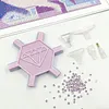 3D Printed Hexagonal Diamond Painting Pen with 5 Replacement Tips Diamond Painting Art Drill Bead Dot Pen Kit for Adults Beginners (Light Purple)