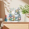 DIY Easter Rabbit Egg Diamond Painting Acrylic Desktop Decor