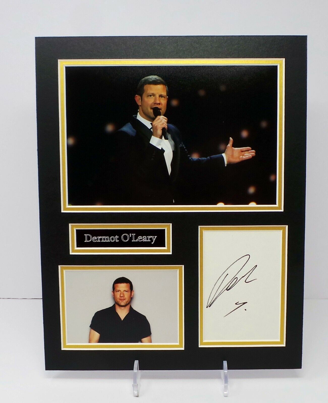 Dermot O'LEARY Signed Mounted Photo Poster painting Display AFTAL RD COA X Factor Presenter