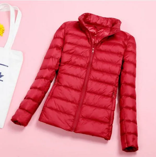 Down jacket women hooded ultra thin 90% Ultra Light duck down coat Female winter large sizes Solid Portable warm jackets woman