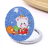 DIY Double Sided Special Shape Diamond Painting Compact Mirror Kit((Christmas Animal)
