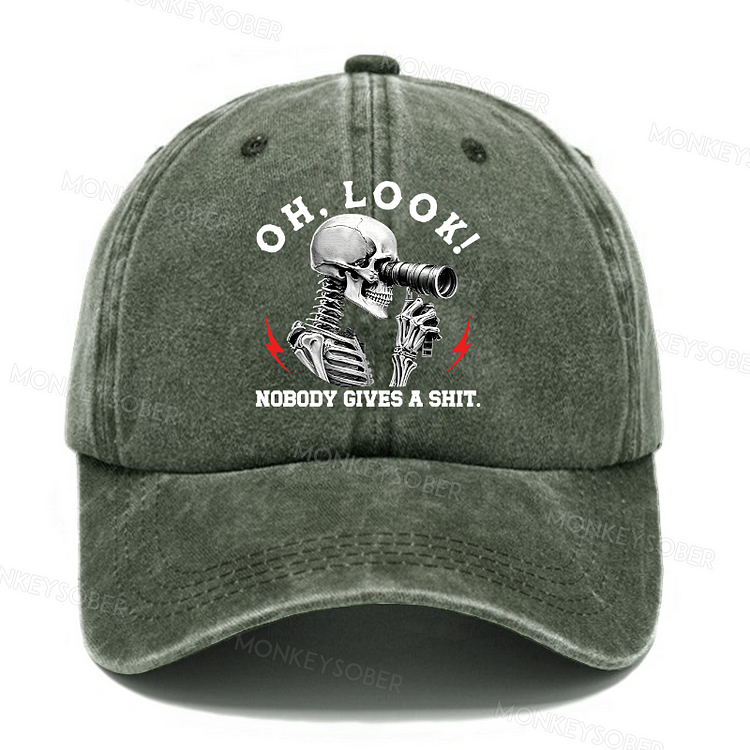 Oh Look Nobody Gives A Shit Washed Baseball Caps
