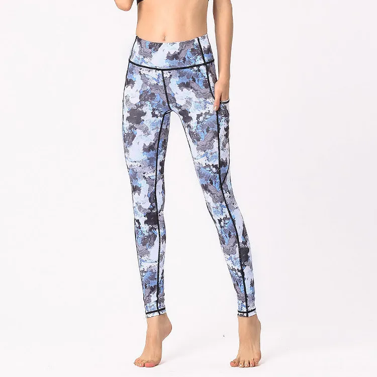 Colorful Print Pants Sports Exercise Fitness Leggings Women's Yoga Pants