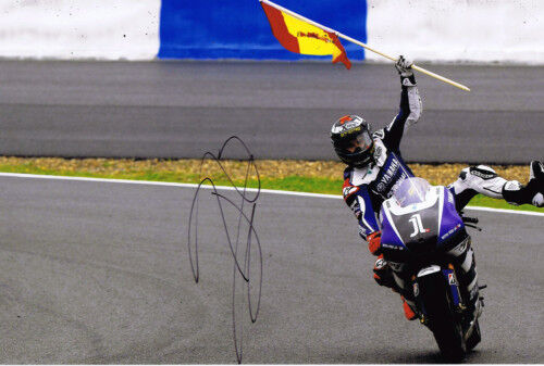 Jorge Lorenzo SIGNED MotoGP Champion 12x8 Photo Poster painting AFTAL