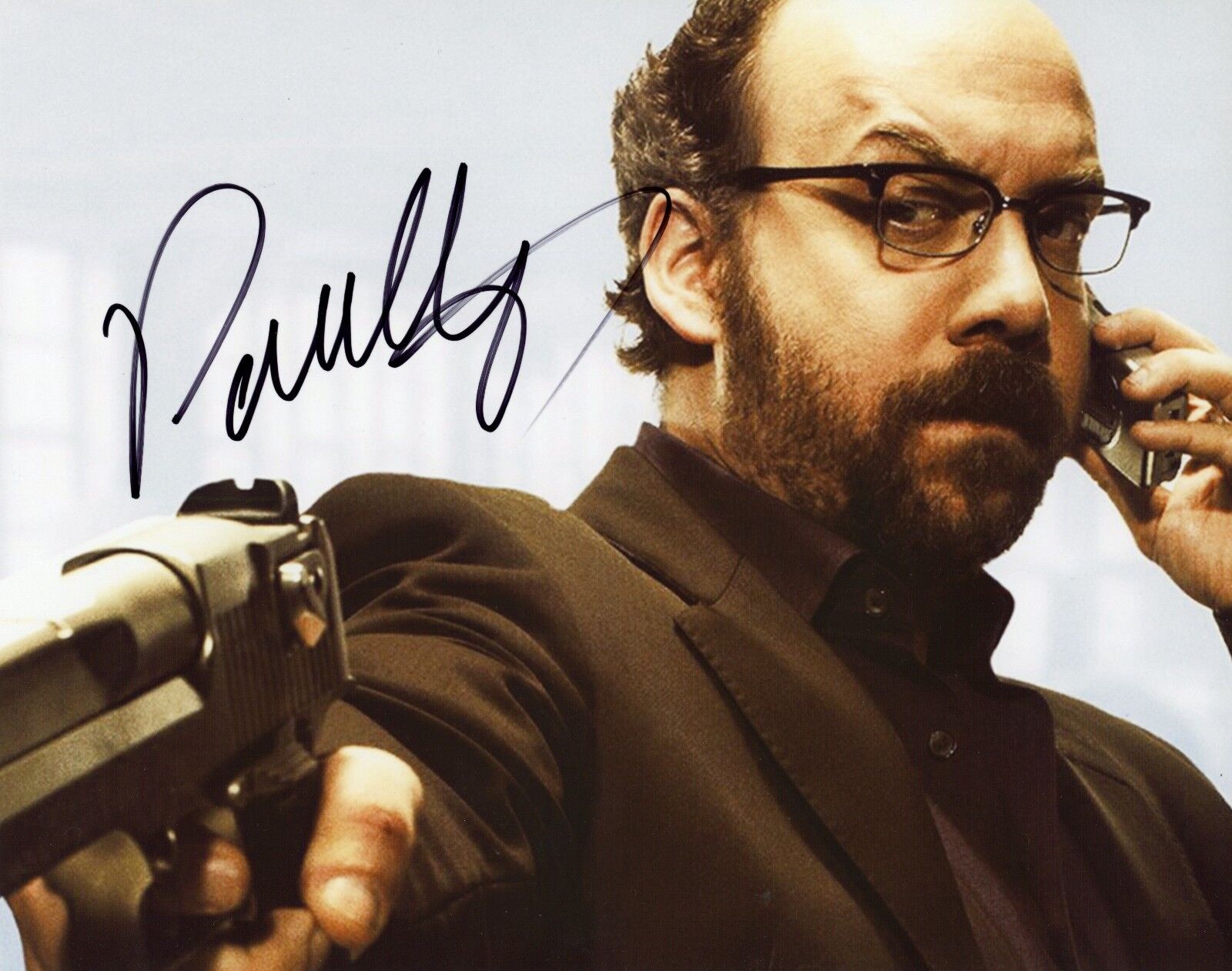 ~~ PAUL GIAMATTI Authentic Hand-Signed Shoot 'Em Up