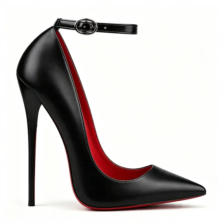 160mm/140mm Super high heels strappy Red Bottomclassic pointed-toe stilettos VOCOSI VOCOSI