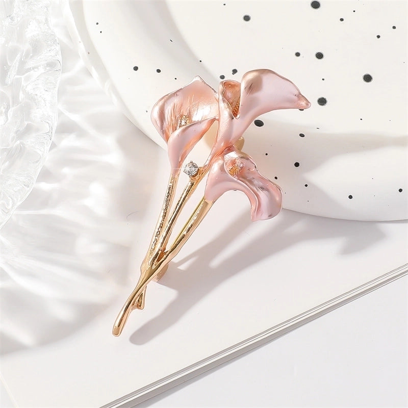 Elegant Glam Pin Flower Alloy Inlay Rhinestones Women's Brooches