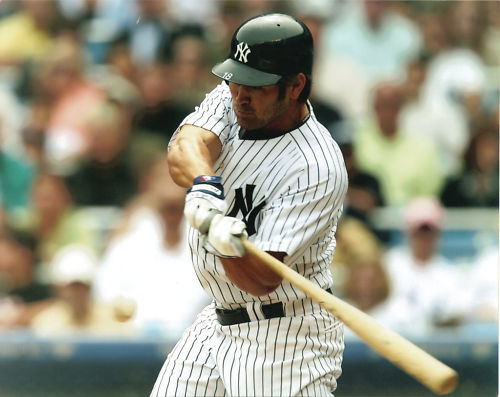 JOHNNY DAMON NEW YORK YANKEES COLOR ACTION 8x10