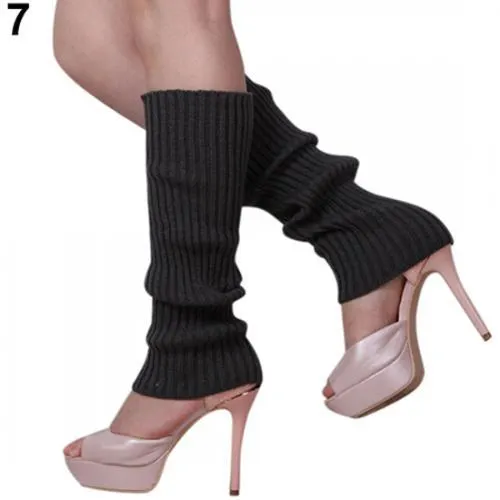 Lady Women High Socks Women Pure Colour Solid Candy Color Knit Winter Leg Warmers Loose Style Boot Socks Gift Warm boots leg