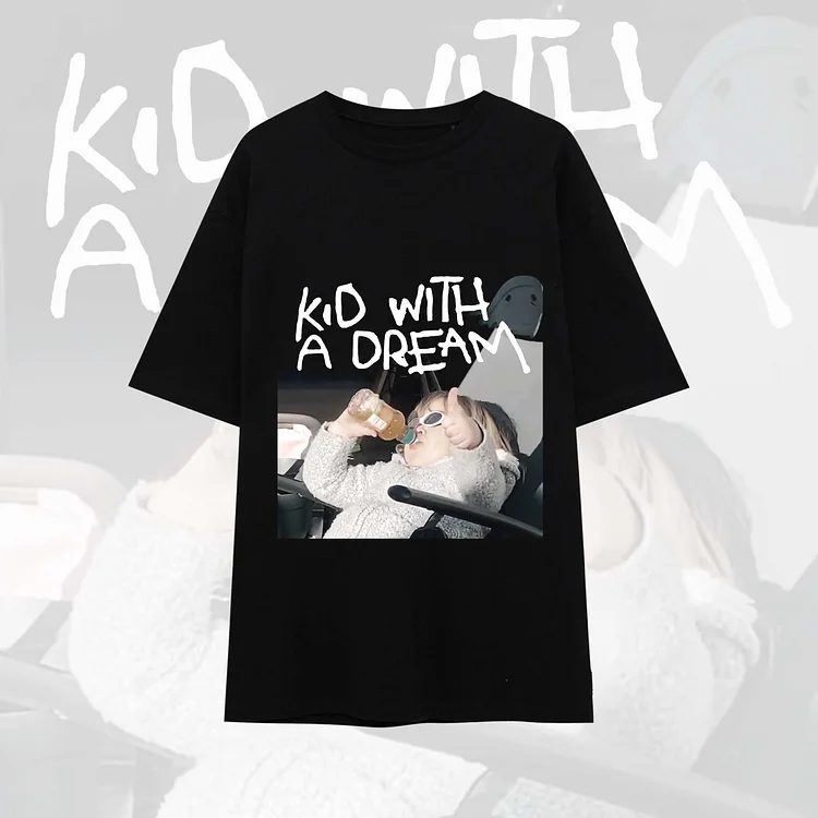 Kid With A Dream Print T-Shirt