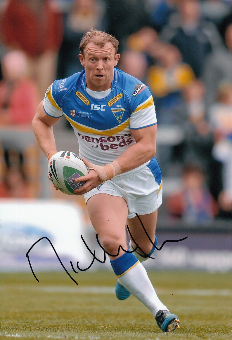Warrington Wolves Hand Signed Mickey Higham 12x8 Photo Poster painting 3.