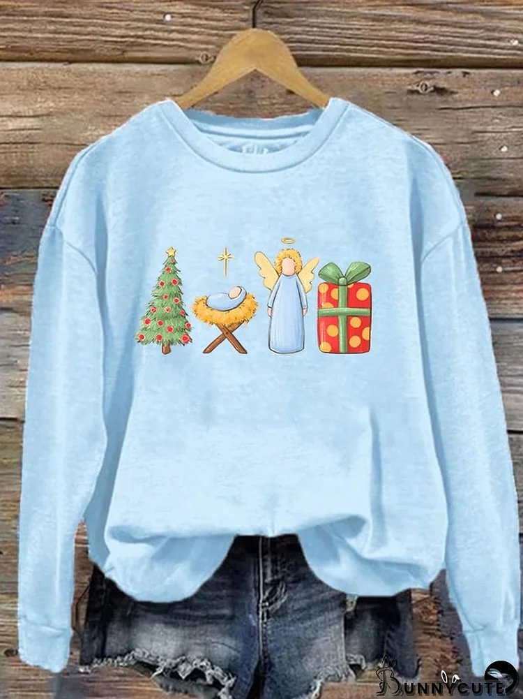 Women's True story Christmas Print Casual Sweatshirt