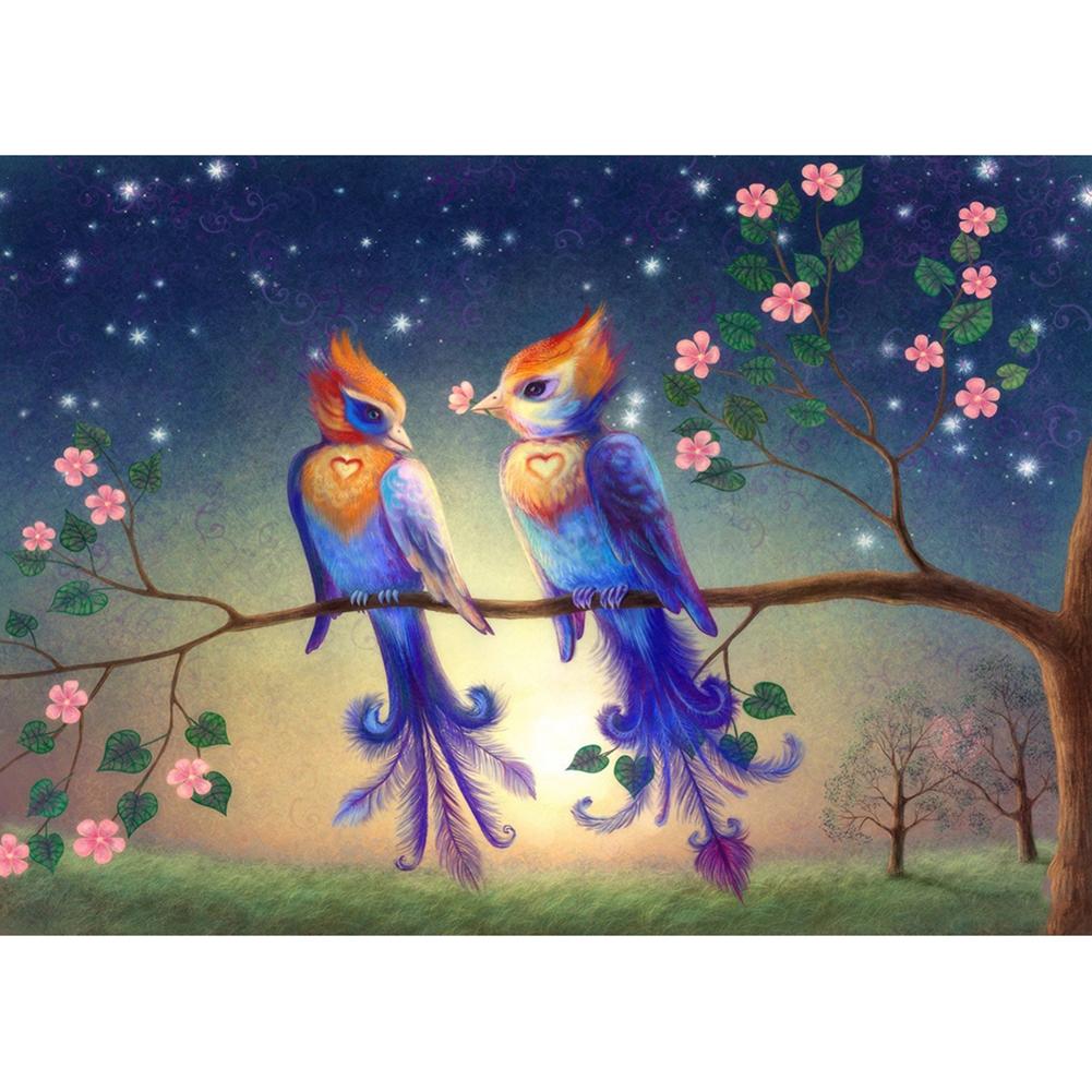 

30x40cm Round Drill Diamond Painting-TWO Color Bird, 501 Original